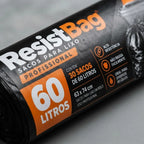 Saco De Lixo 60 Litros Reforçado 30 Unidades Resistbag