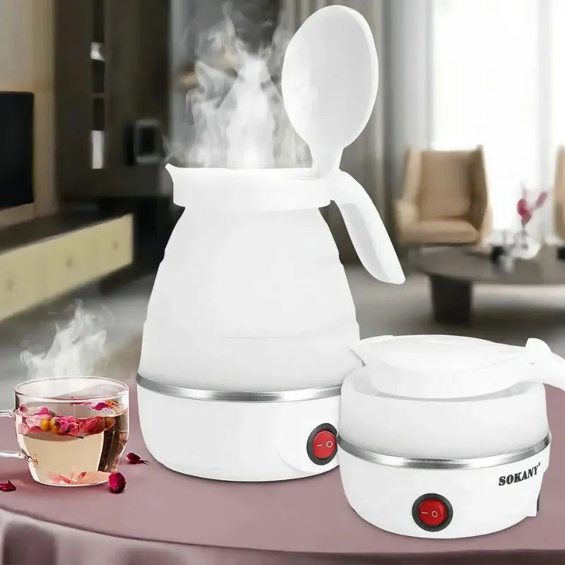 Chaleira Elétrica Dobrável de Silicone 600ml