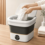 Lavadora Portátil Dobrável 6,5L Elétrica Compacta com Cesto Centrífuga 36W