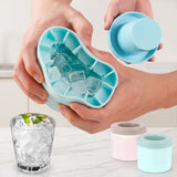 Forma de Gelo Silicone Cubo Flexível Circular Redonda