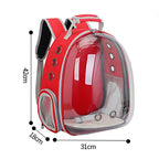 Bolsa Mochila Pet Cães e Gatos Visão Panorâmica Astronauta em Acrílico