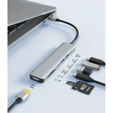 Hub USB-C 7 Em 1 Multifuncional Conectividade De Notebook E MacBook