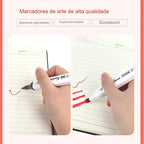 Kit De Canetas Marcador Permanente Ponta Dupla – 48 Cores